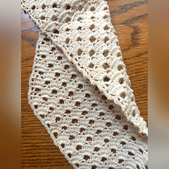 Vintage handmade lace macrame collar - Picture 4 of 8